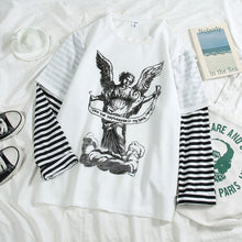Load image into Gallery viewer, harajuku long Sleeve T-shirt Women Hip-hop Ulzzang Tees Korean Style letter print T-shirts Girls autumn Fashion black white tops