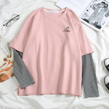 Load image into Gallery viewer, harajuku long Sleeve T-shirt Women Hip-hop Ulzzang Tees Korean Style letter print T-shirts Girls autumn Fashion black white tops