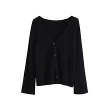 Load image into Gallery viewer, 2019 Autumn Winter Womans V-necked Cardigan Knitted Coat + High-waisted Tweed Skirt Two Piece Girl Ladies Skirts Set Outfits