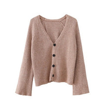 Load image into Gallery viewer, 2019 Autumn Winter Womans V-necked Cardigan Knitted Coat + High-waisted Tweed Skirt Two Piece Girl Ladies Skirts Set Outfits