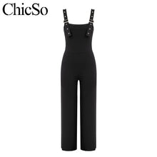 Load image into Gallery viewer, MissyChilli Black elegant skinny jumpsuit Women fashion sexy wide leg bodycon jumpsuit Autumn long romper winter overalls female