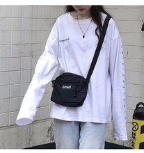 Load image into Gallery viewer, harajuku long Sleeve T-shirt Women Hip-hop Ulzzang Tees Korean Style letter print T-shirts Girls autumn Fashion black white tops